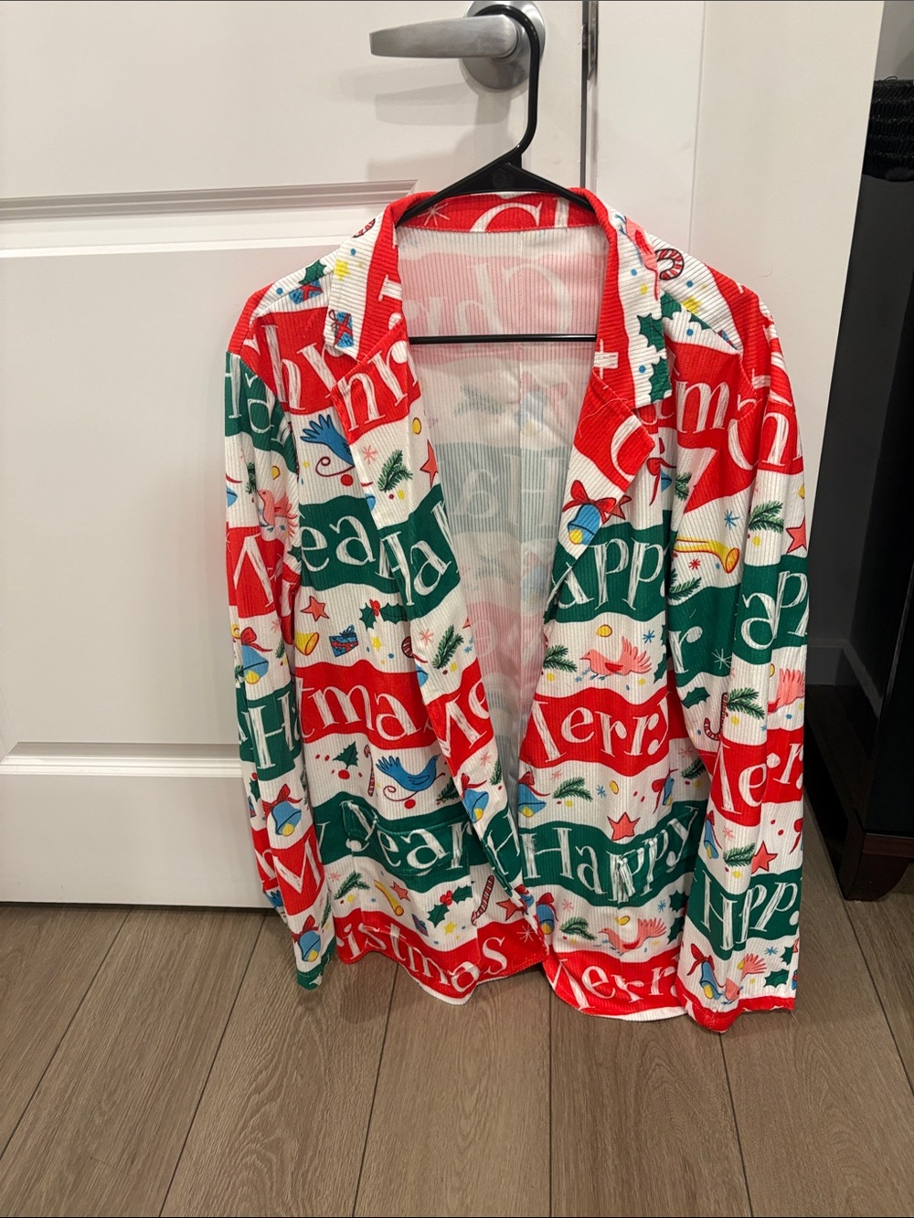 4XL Christmas Jacket Red, Green & White